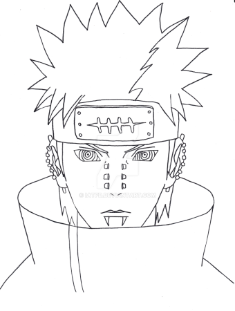 Раскраска аниме Наруто Пейн