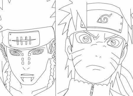 Раскраски Наруто Акацуки Пейн
