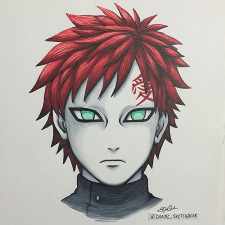 Гаара и Наруто для срисовки