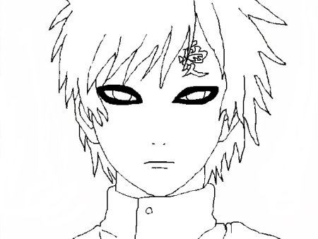 Раскраски Наруто Гаара