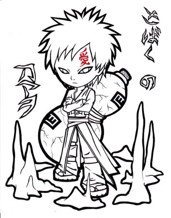 Гаара Чиби раскраска