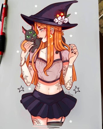 Рыжая ведьма аниме