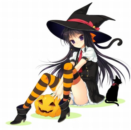 Костюм ведьмочки на Хэллоуин аниме