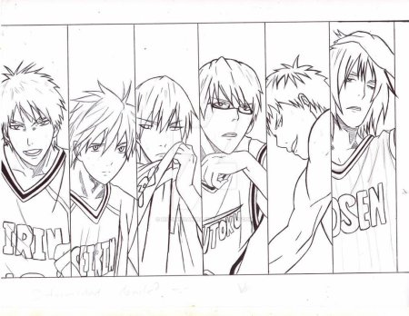 Раскраски аниме баскетбол Куроко