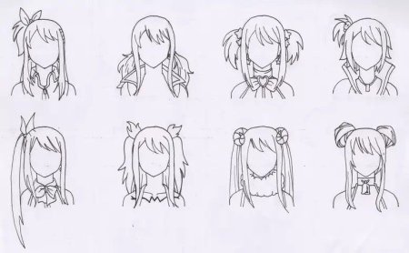 Причёска хвост сбоку аниме