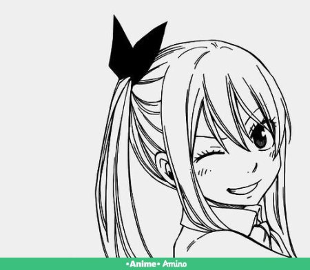 Люси Хартфилия чёрно белая