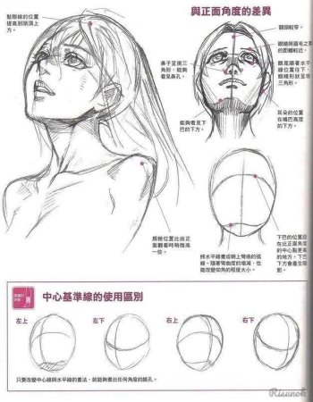 Аниме лицо в разных ракурсах