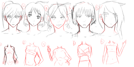 Анатомия лица для рисования аниме