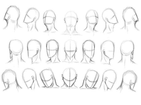 Рисование головы в разных ракурсах