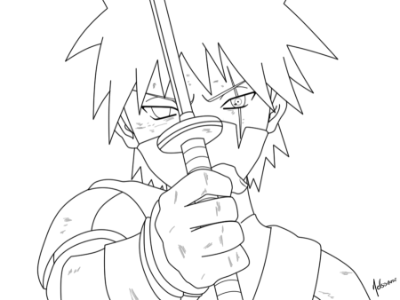 Наруто раскраска Какаси