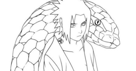 Раскраски аниме Саске