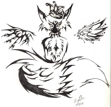 Тату лисы эскизы черно белые