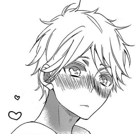 Парень смущается Манга