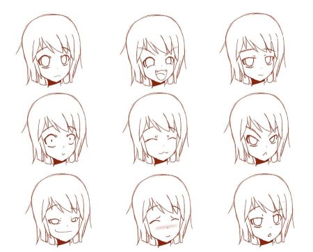 Аниме эмоции для рисования