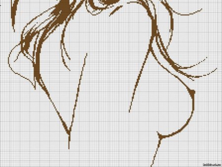 Вышивка крестом волосы