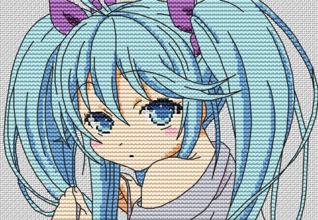Вышивка крестом аниме