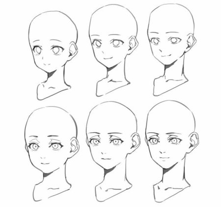Референсы головы аниме