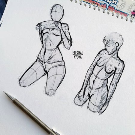 Анатомия аниме девушки для рисования
