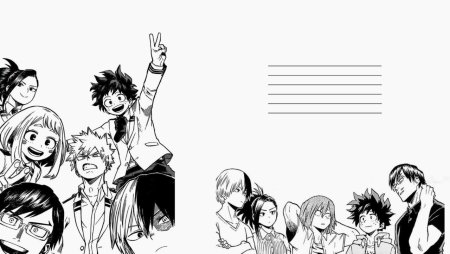 Обложки на тетради аниме чб