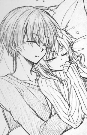 Аниме пара набросок