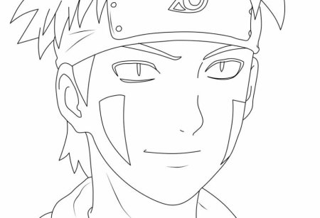 Раскраска Киба из Наруто