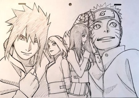 Гаара из Наруто карандашом