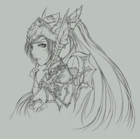 Аниме фэнтези карандашом