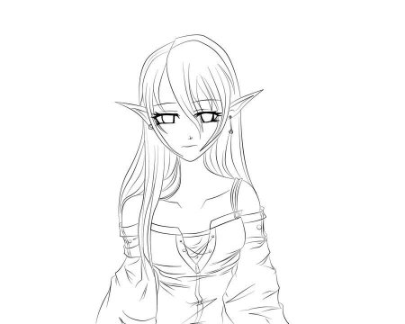 Раскраски аниме эльфы