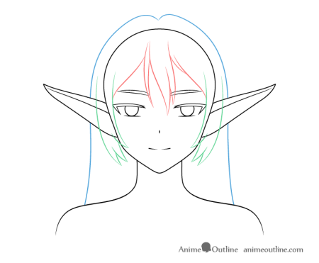 Срисовать эльфа аниме