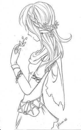 Эльфийка карандашом