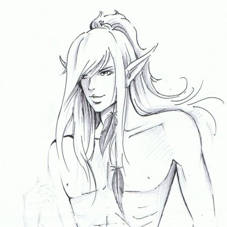 Эльф набросок