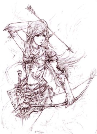 Эльфийки зарисовки