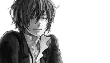 Аниме парни черно белые