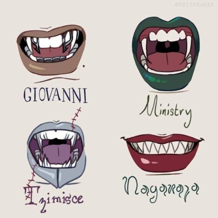 Клыки референс для рисования