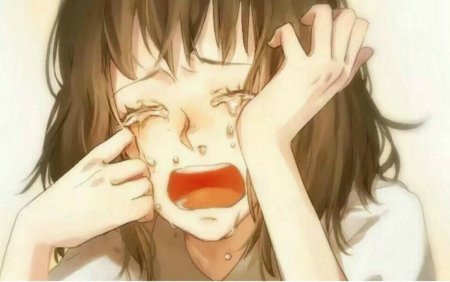Аниме девушка плачет