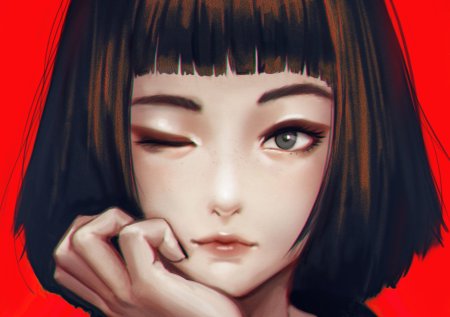 Портрет аниме девушки