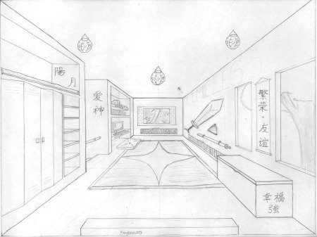 Комната подростка в перспективе