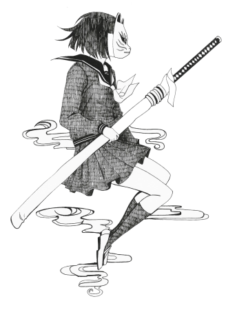 Катана карандашом