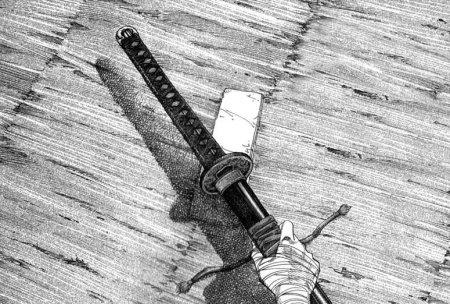 Сломанная катана Манга