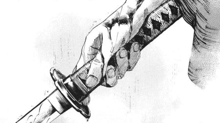 Самурай с катаной Эстетика anime