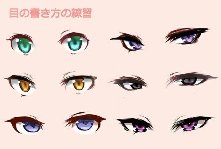 Аниме глаза референс женские