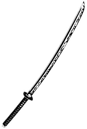 Катана арт рисунок
