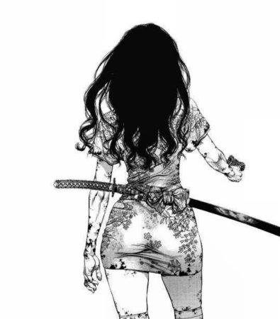 Катана тату эскиз