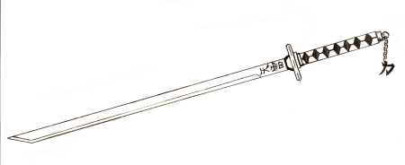 Аниме с катаной черно белое