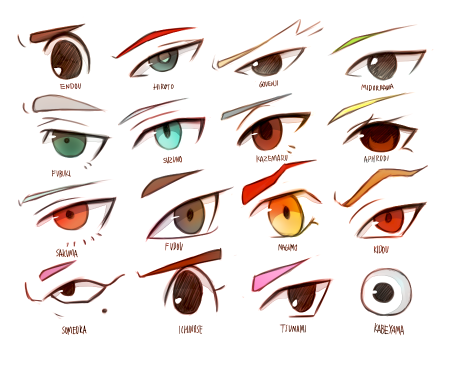 Манга глаза референс