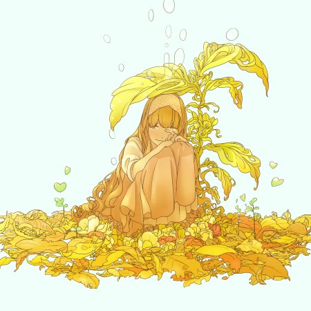 Эстетика осени аниме