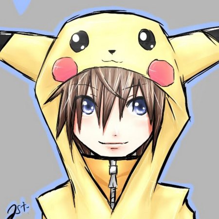 Покемон Феннекин и Пикачу