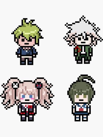 Данганронпа пиксель спрайты
