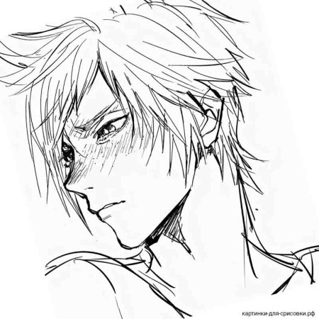 Аниме парни карандашом красивые