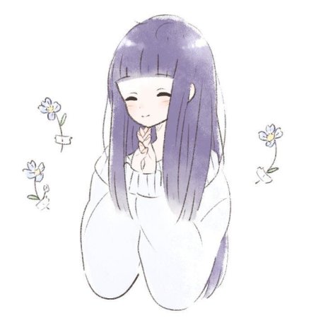 Рисование Хината Хьюга аниме